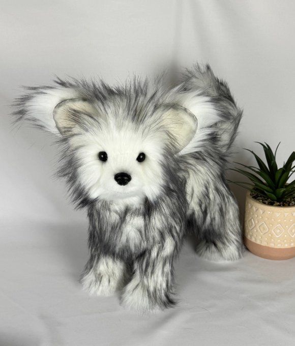 Willow chiot réaliste épagneul papillon de collection 37cm x 35 cm